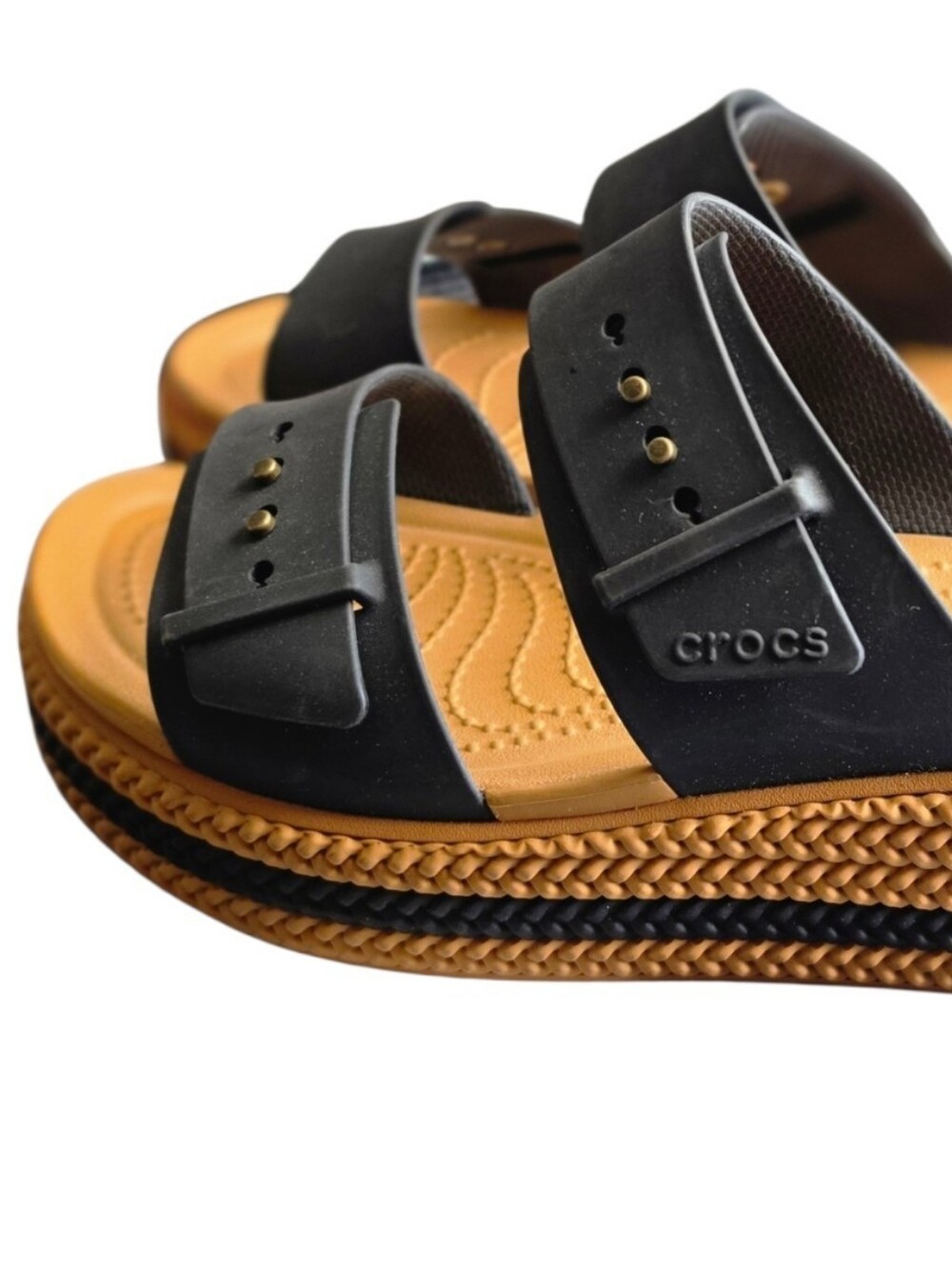 Crocs Brooklyn Buckle Women's  Low Wedges Size 7 - Picture 2 of 4